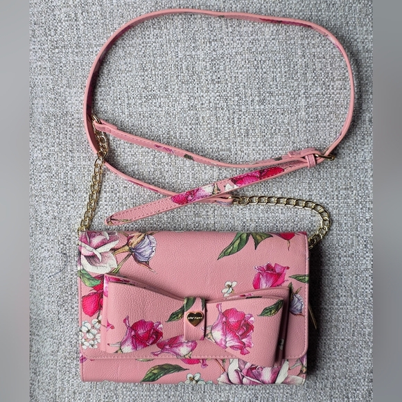 Betsey Johnson XL 3 Pocket Wallet Purse Floral Print - Picture 3 of 16